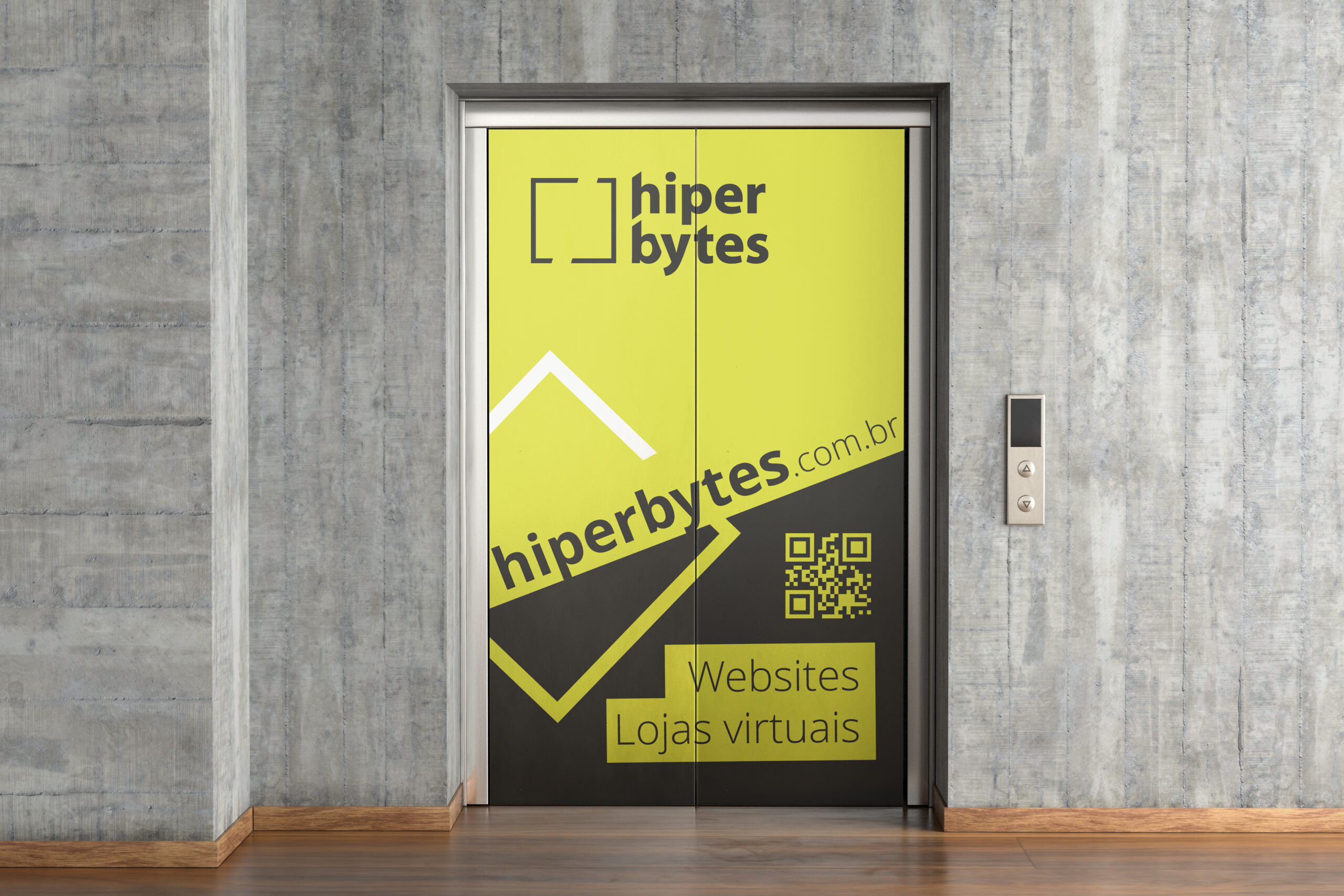 Criação de logo 6 porta elevador Mockup scaled - Tuiuiú Comunicação